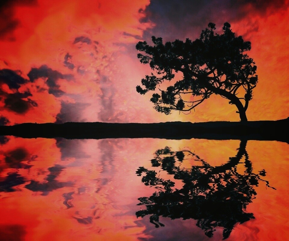 Зеркальное озеро обои