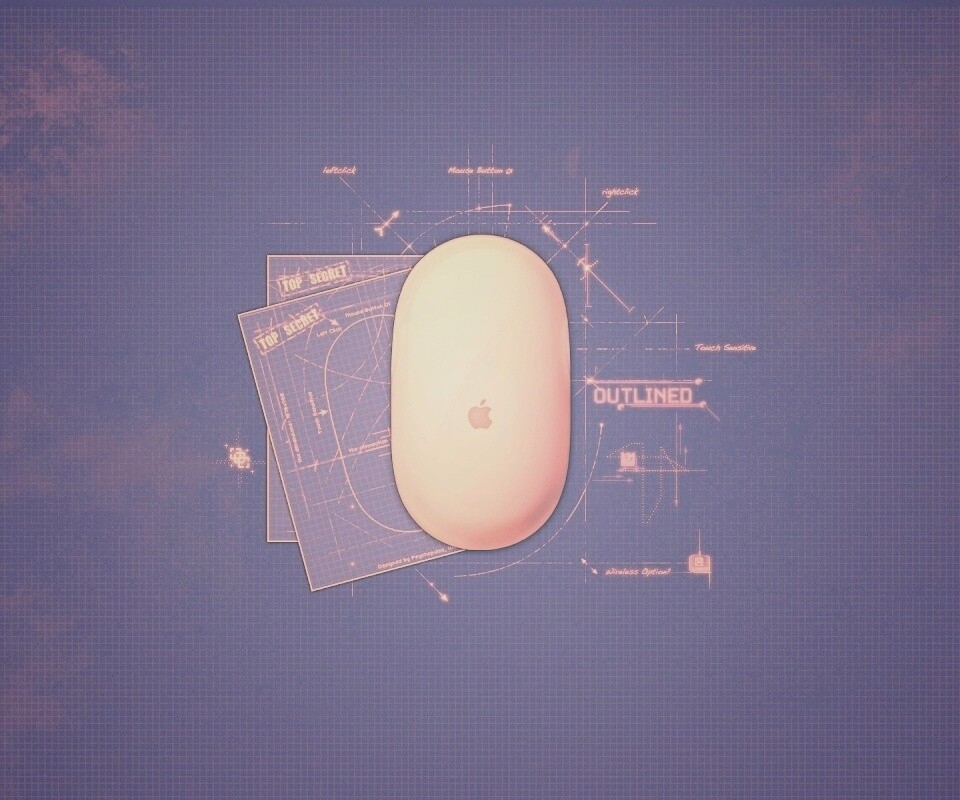 Чертеж яблочной мышки обои