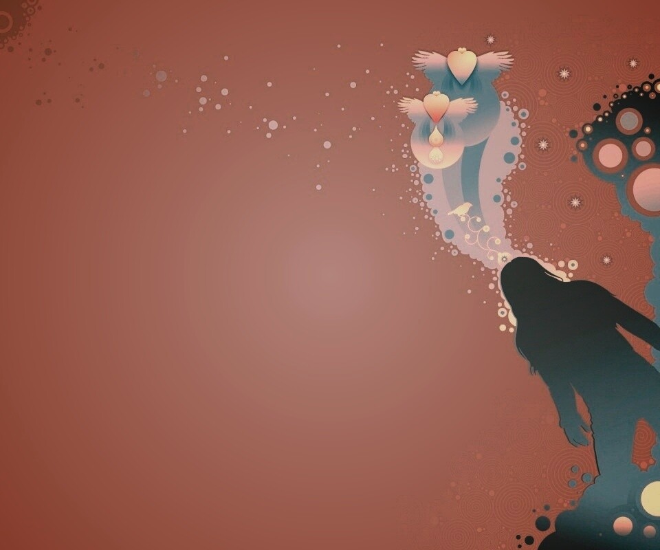 Мысли влюбленной девушки обои