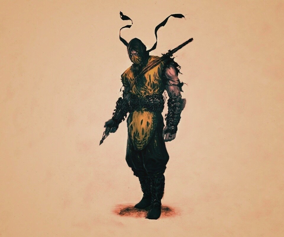 Скорпион из Мортал Комбат обои