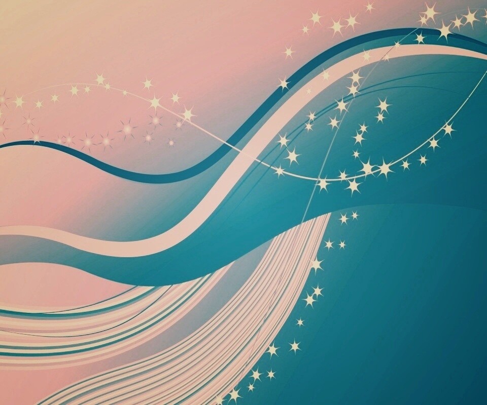 Голубые линие и белые блики обои