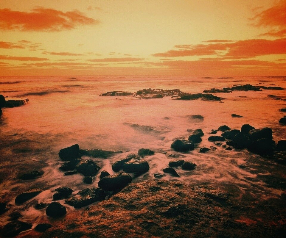 Каменистая отмель обои