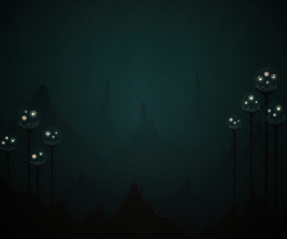 Мрачные горы обои