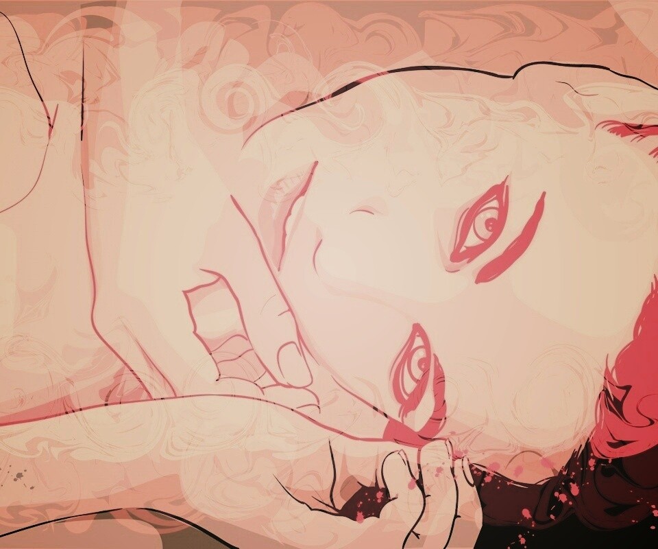 Рисунок девушки обои