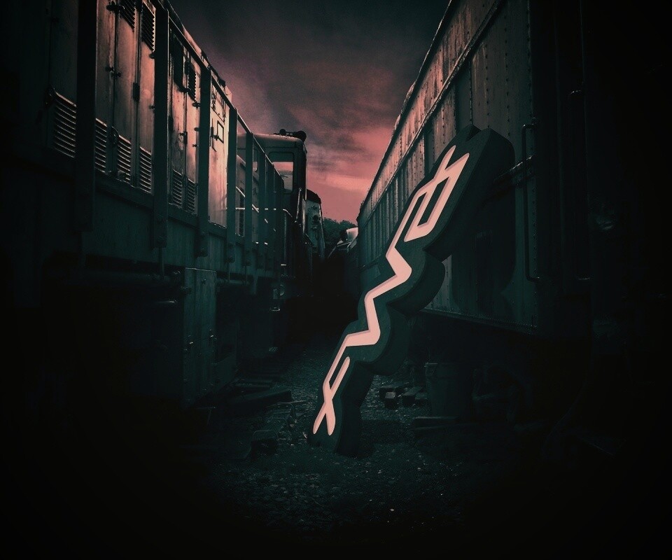 Упавшая вывеска обои