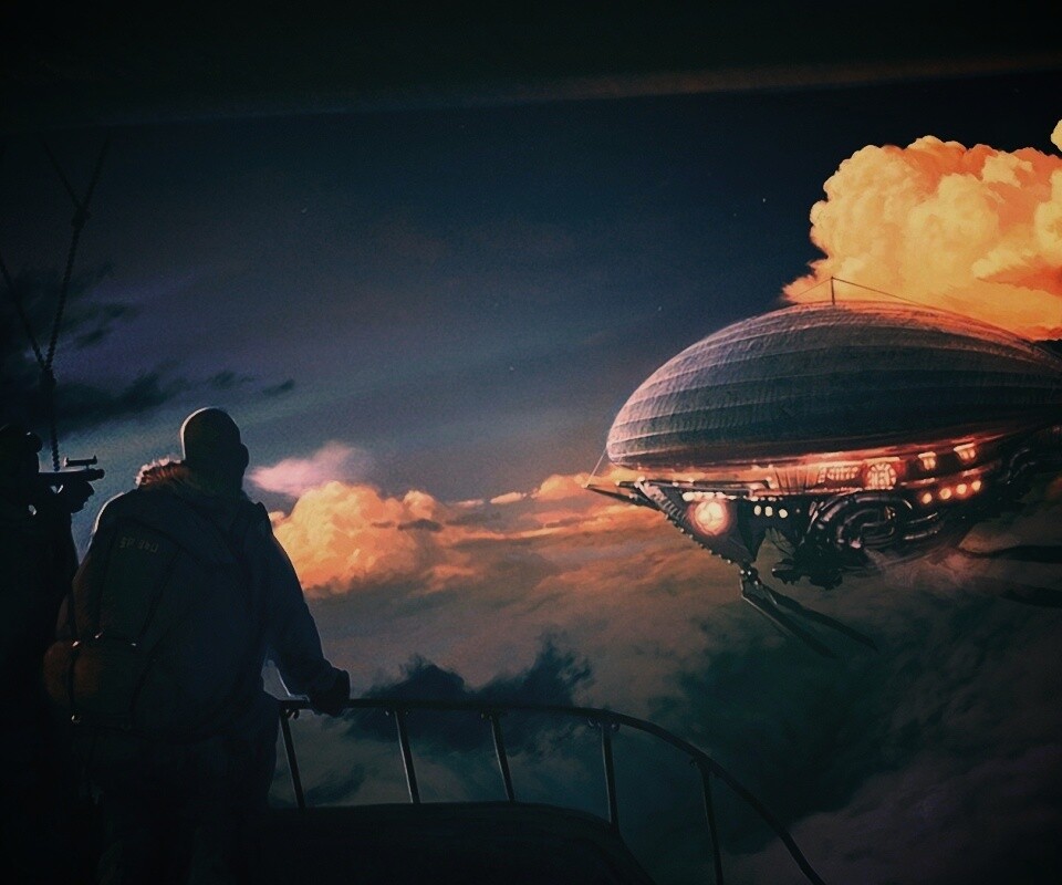 Инопланетный дирижабль обои