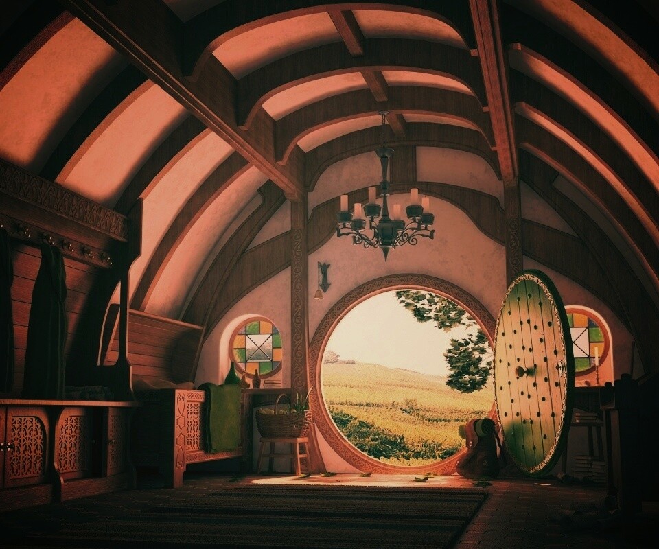 Дом хоббитов обои