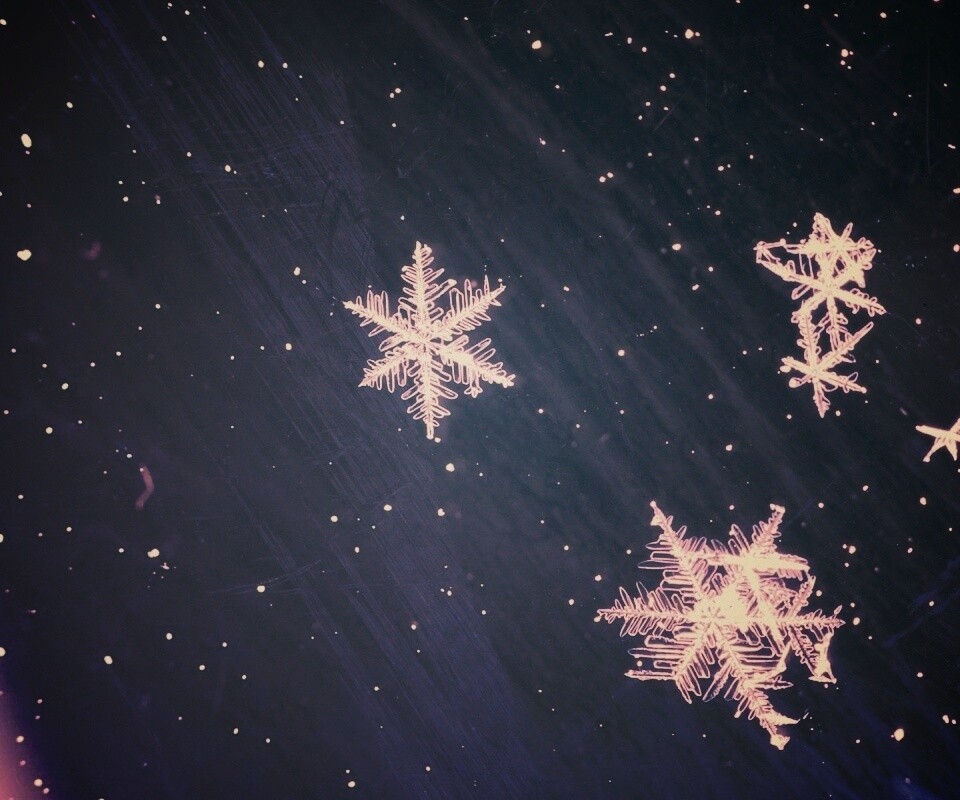 Снежинки обои