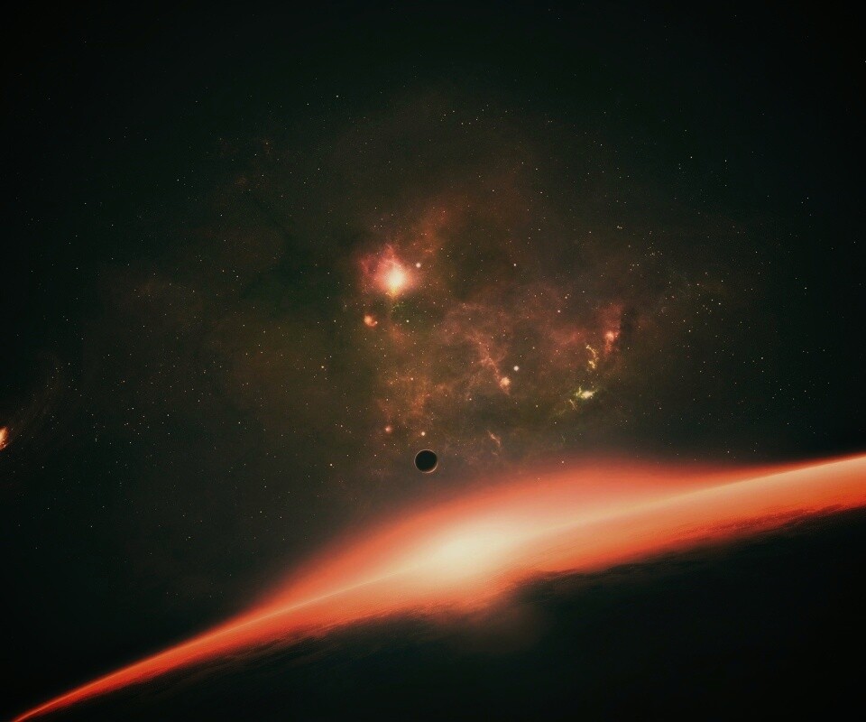 Восход в космосе обои