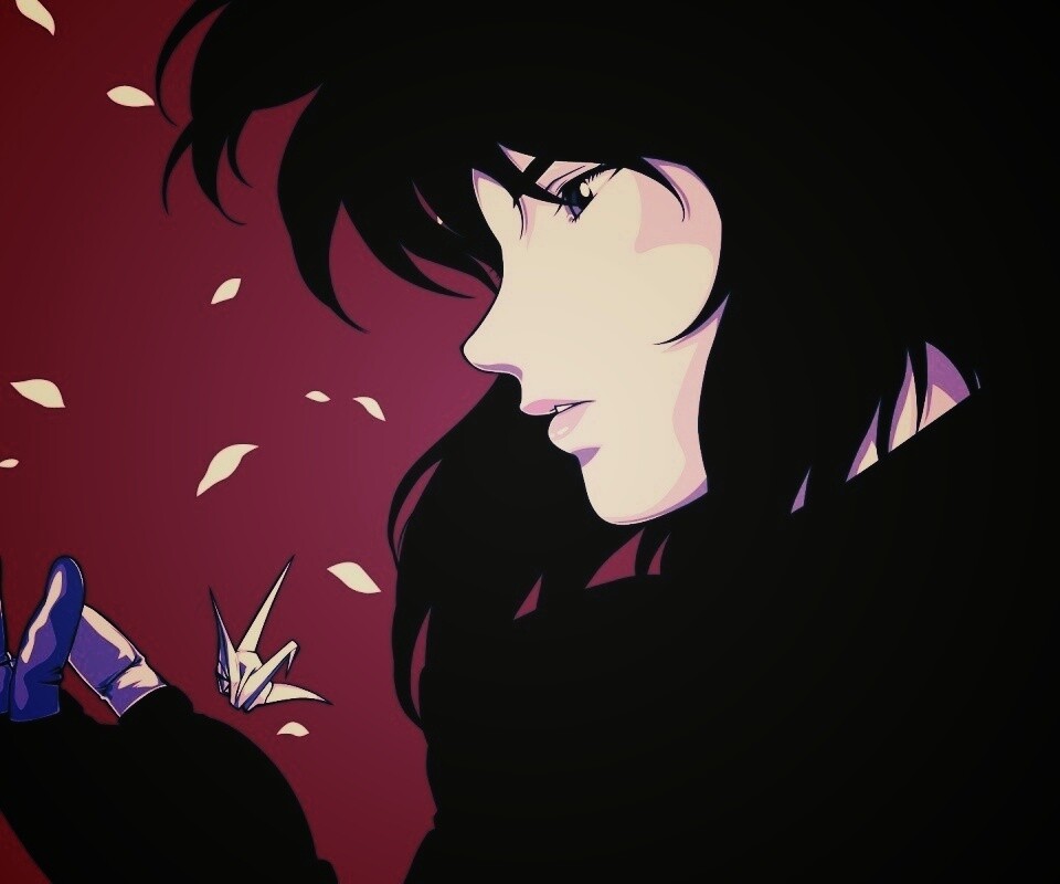 Девушка делает оригами обои