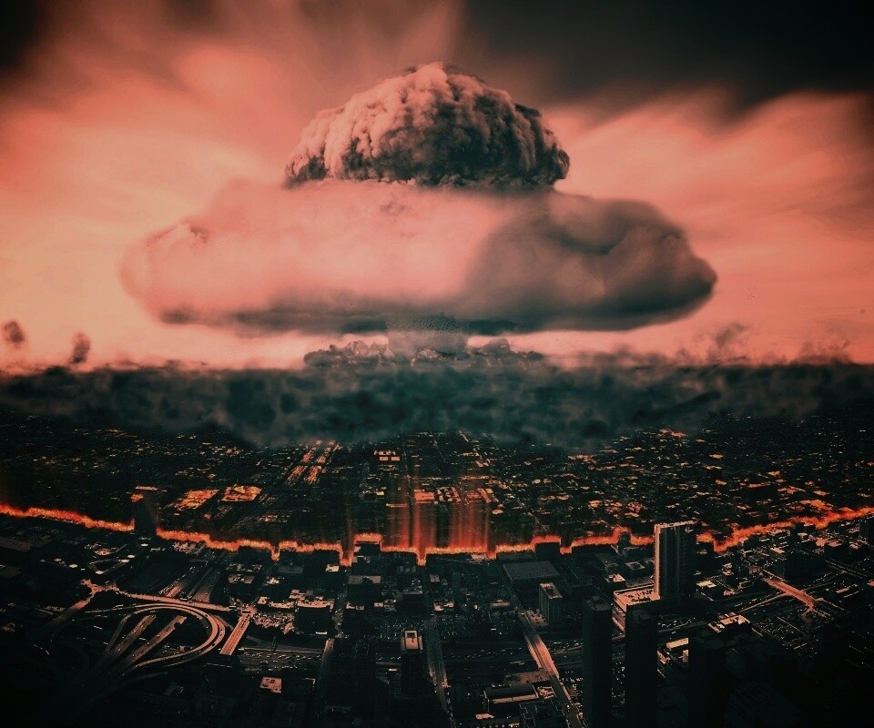 Ядерный взрыв в городе обои