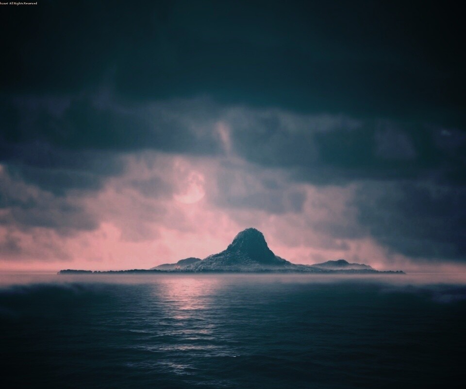 Ночной остров обои