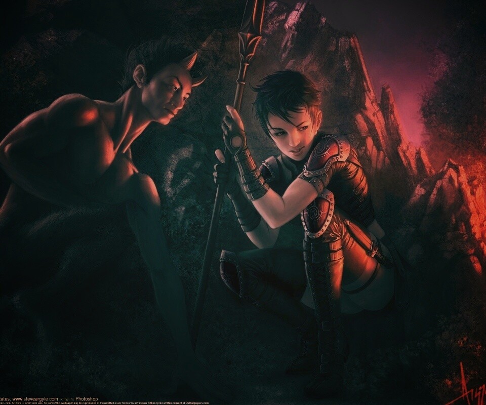 Девушка и сильван обои