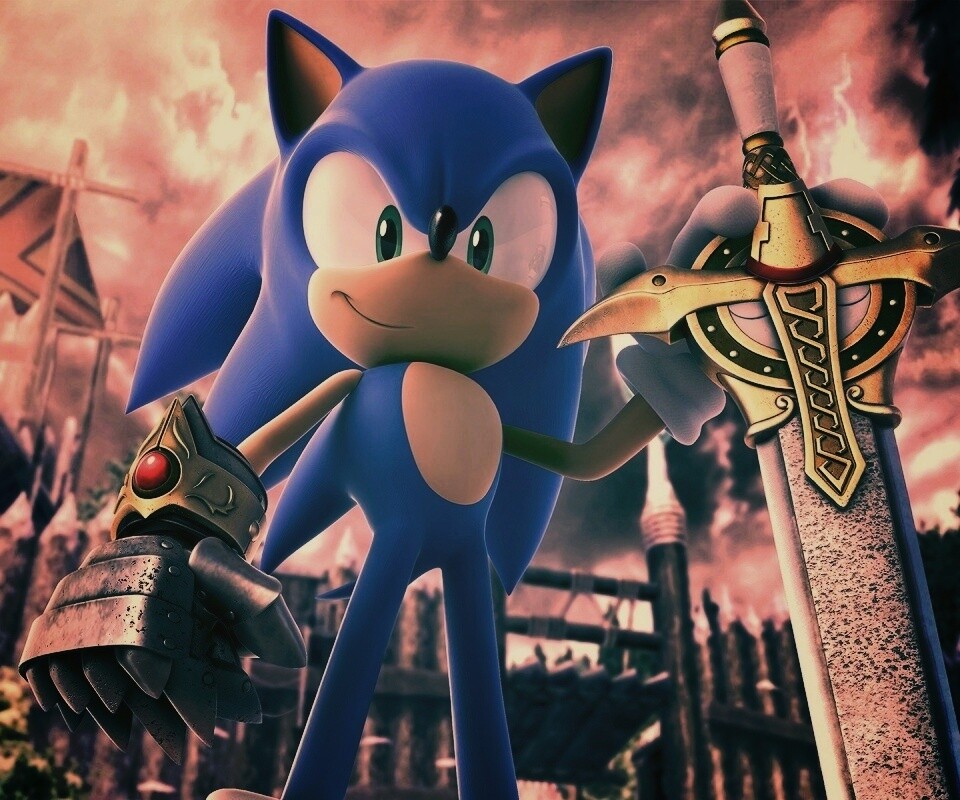 Соник с мечем обои