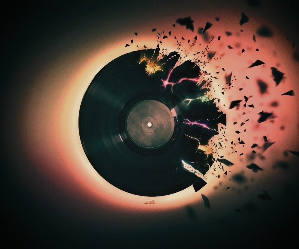 Разрывающийся винил обои