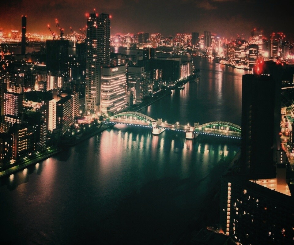 Панорама Токио обои