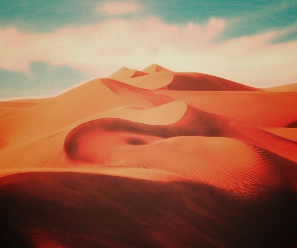 Волнистые барханы обои