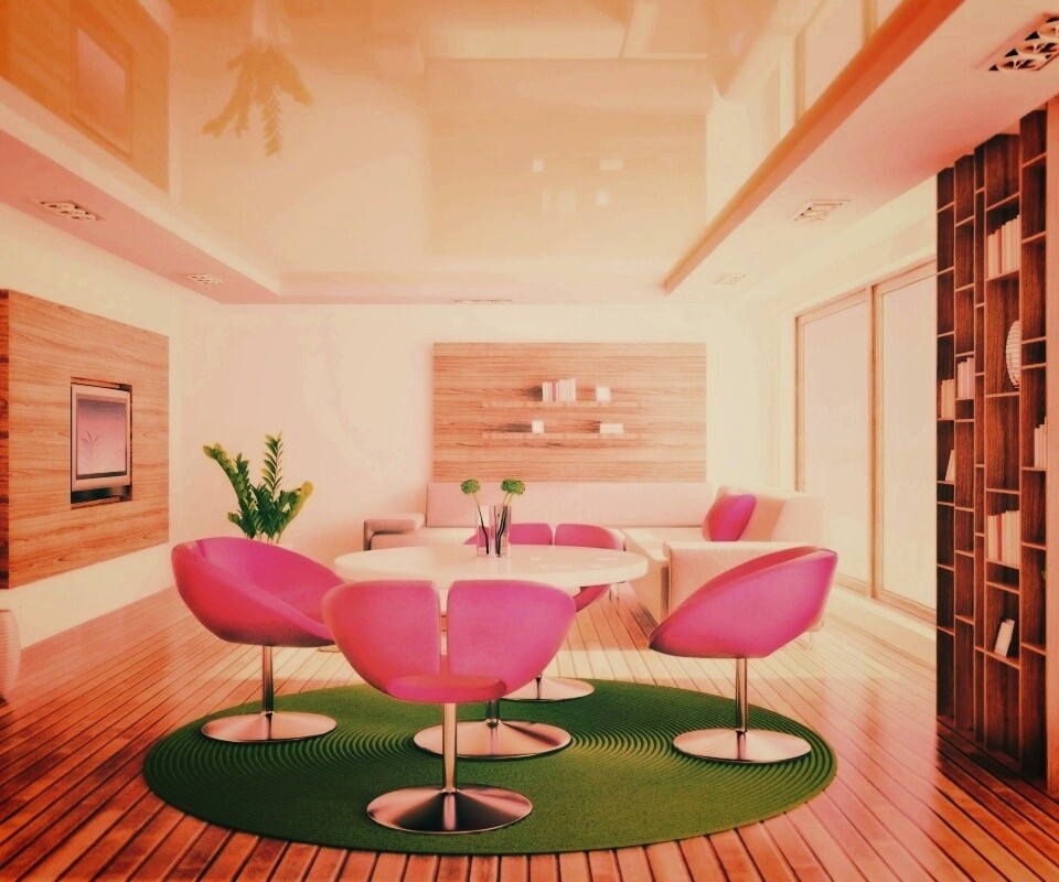 Дизайн гостиной обои