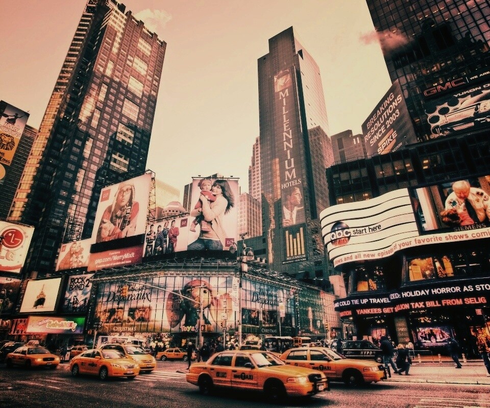 Улицы Нью-Йорка обои