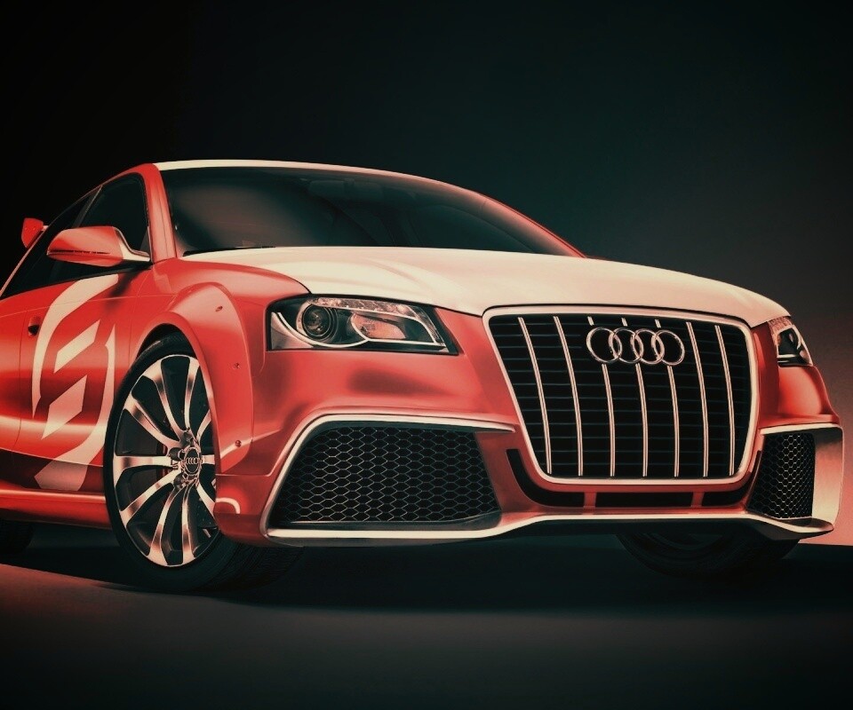Красный Ауди обои