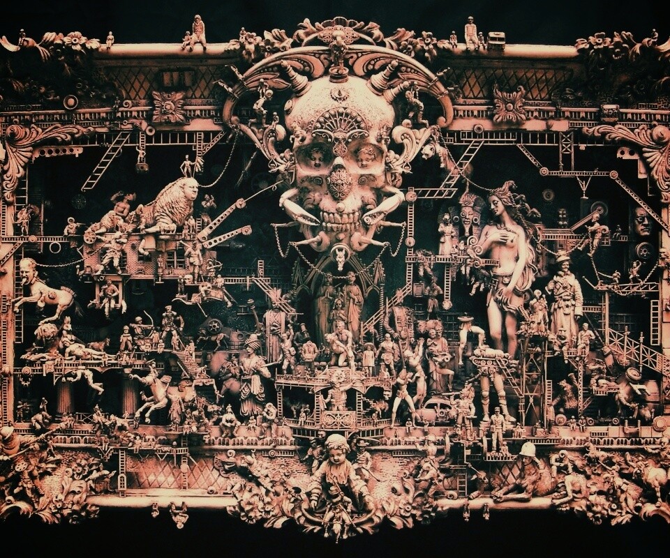 Адская скульптура обои