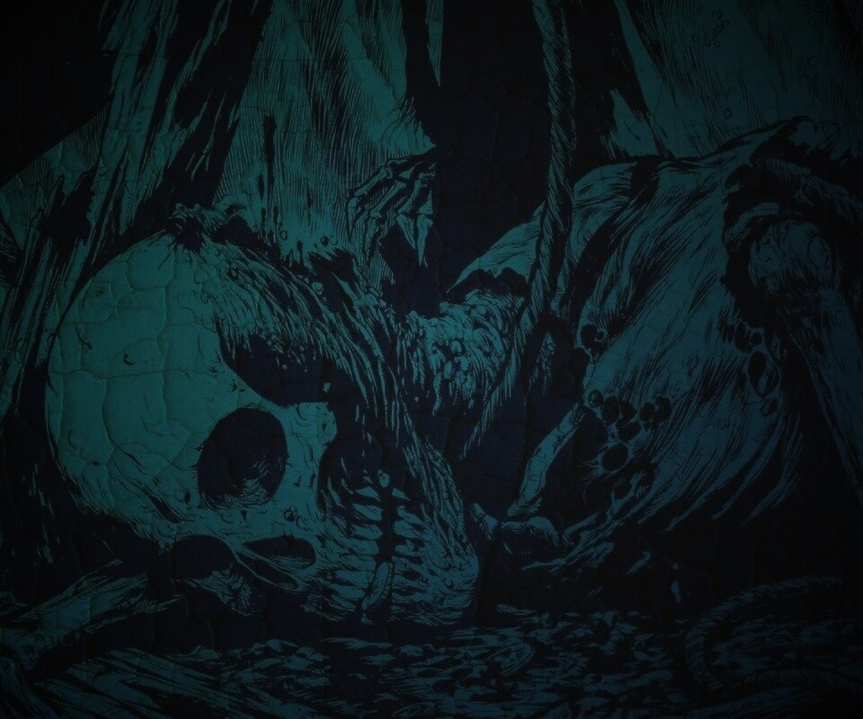 Тлеющий скелет обои