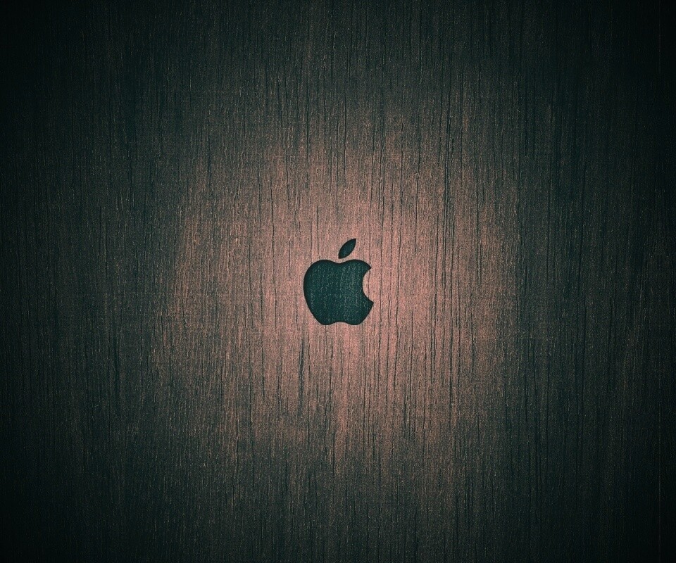 Логотип Apple на доске обои