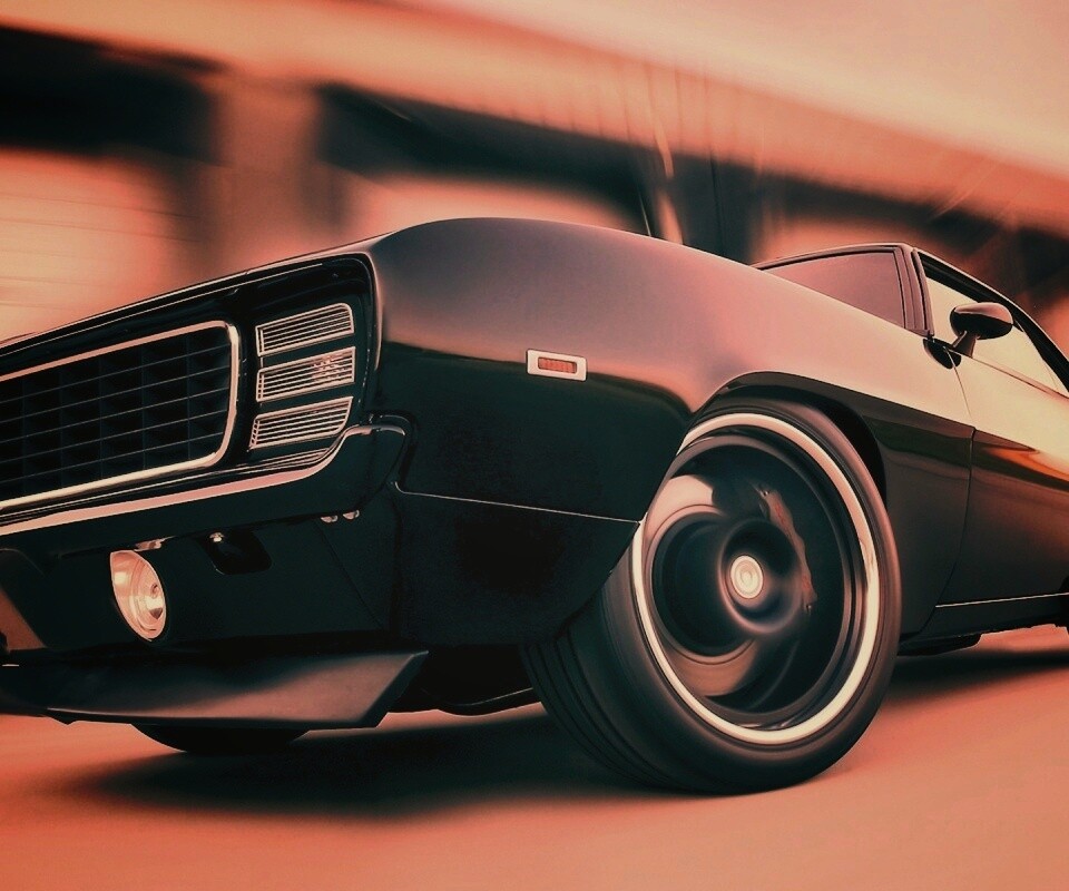 Мускул кар на повороте обои