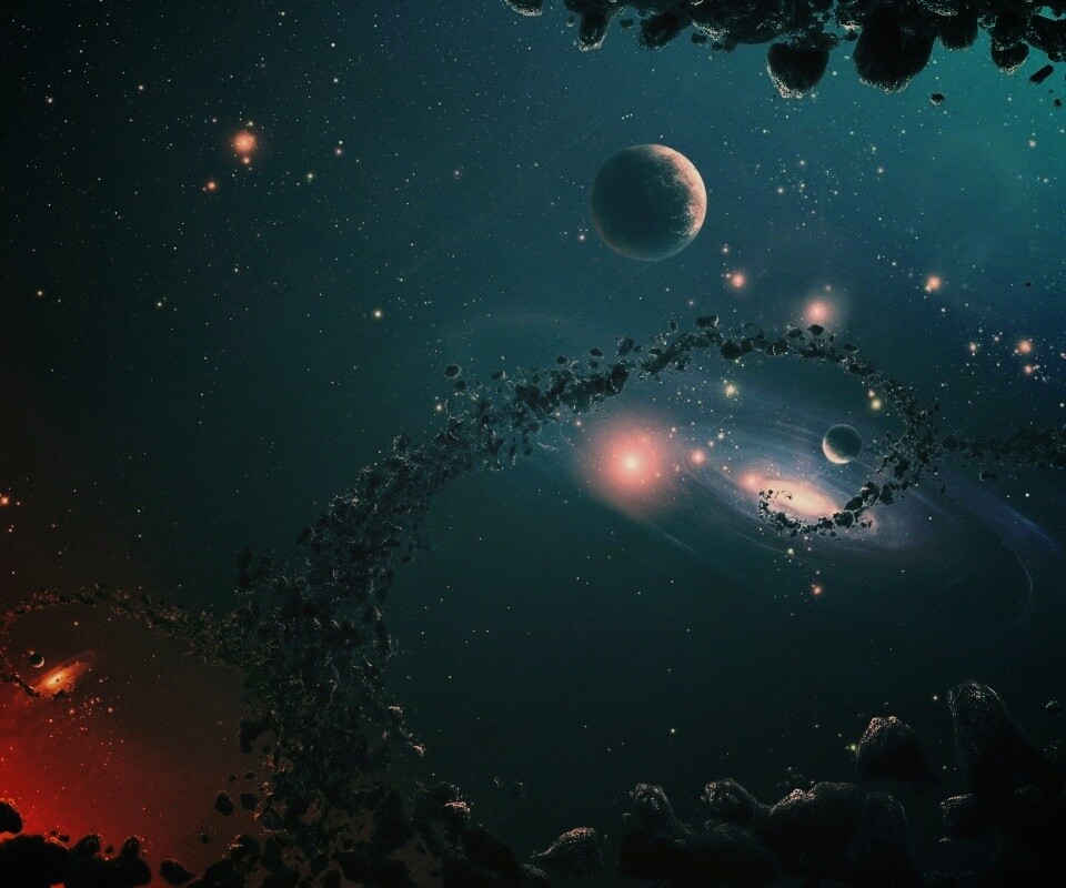 Причудливый пояс астероидов обои