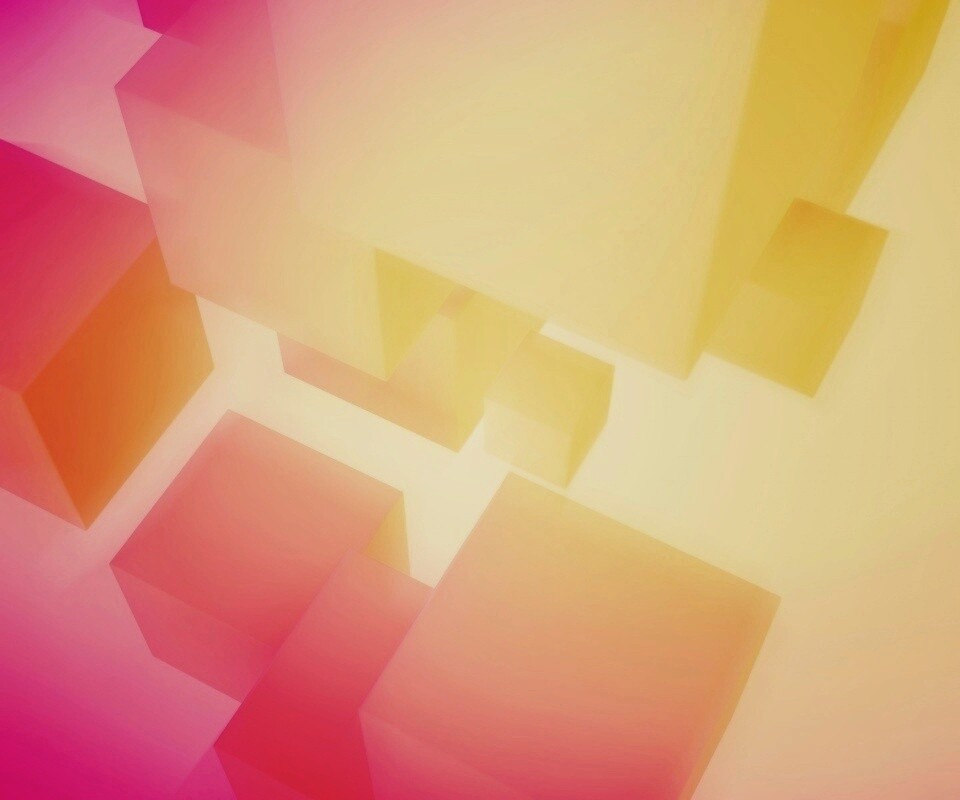 Розовые и желтые кубики обои