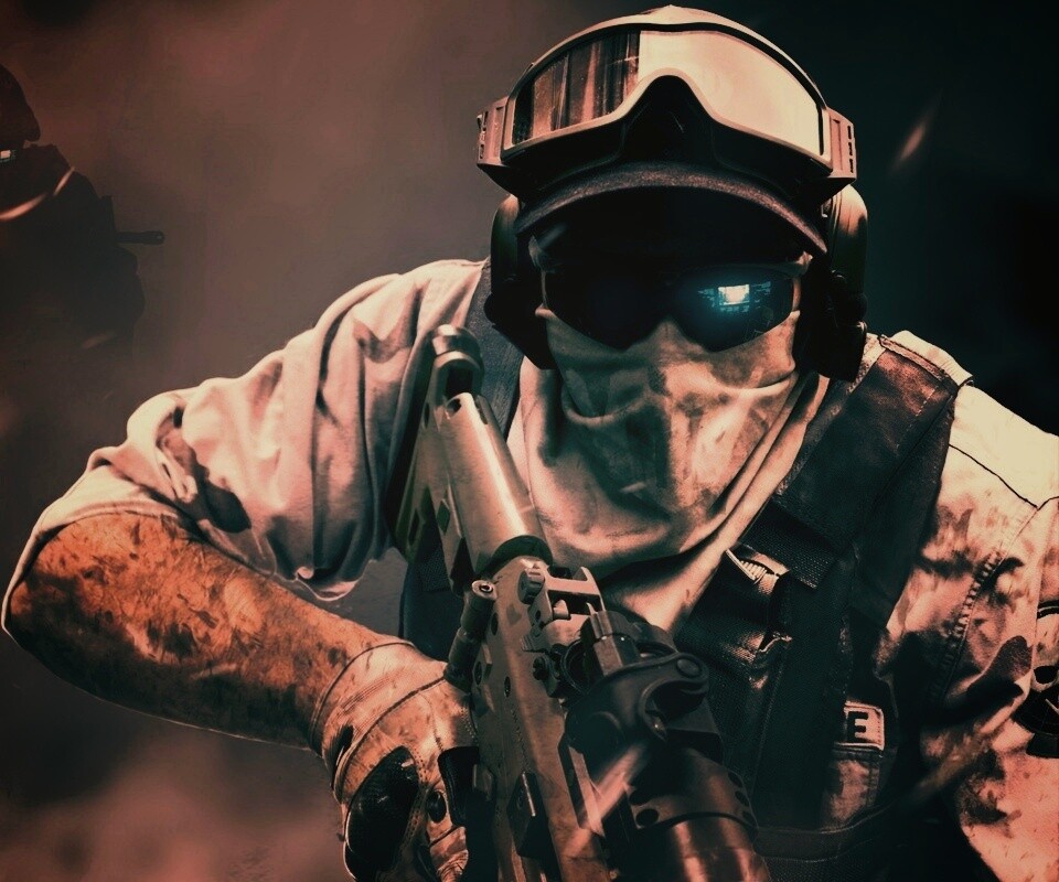 Боец в маске обои