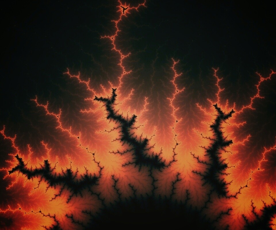 Огненные молнии обои