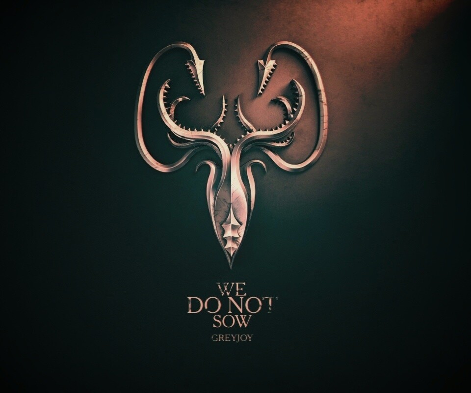 Металлический герб дома Грейджой обои