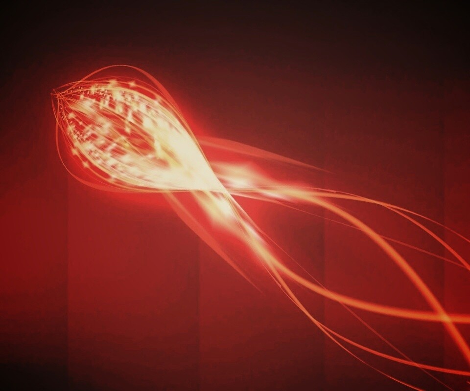 Сгусток красных линий обои