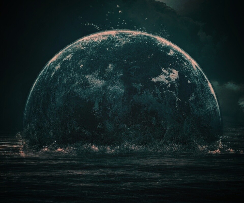 Тонущая планета обои