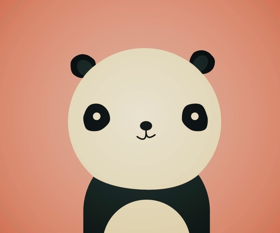 Минималистичная панда обои
