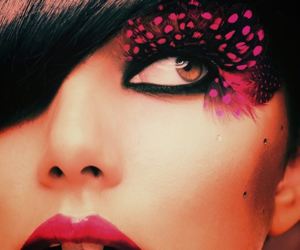 Макияж крупным планом обои