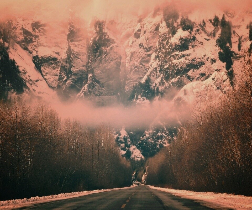 Дорога к скале обои