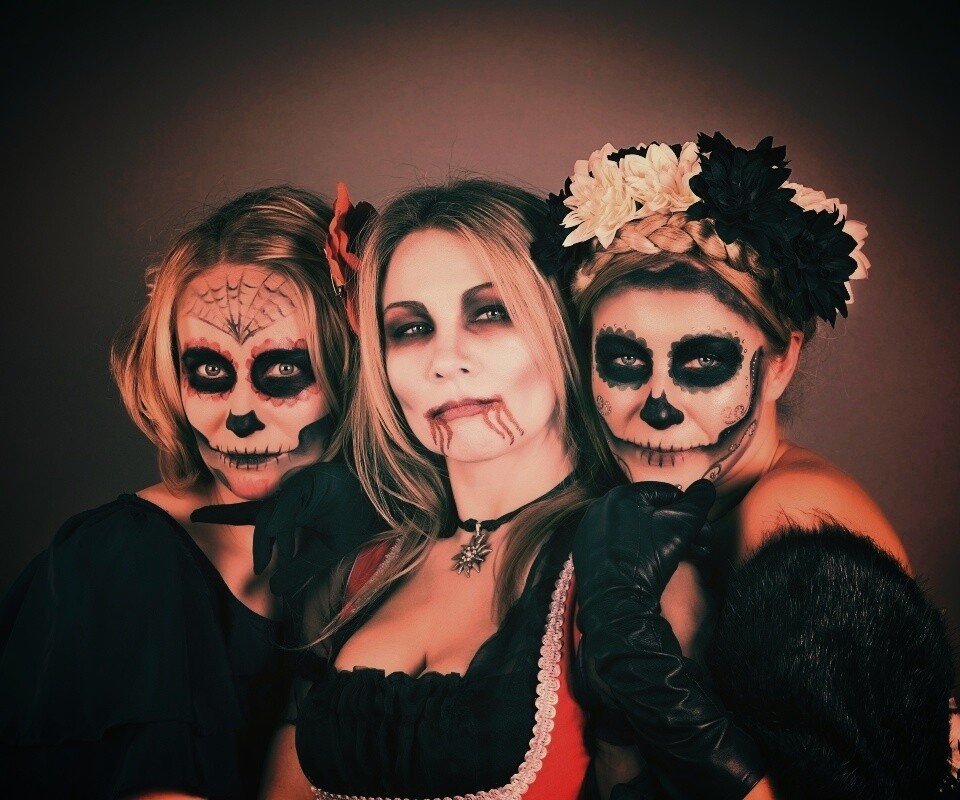 Макияж на хэллоувин обои