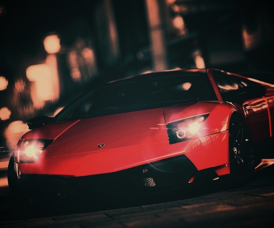 Красная ламборджини мурселаго обои