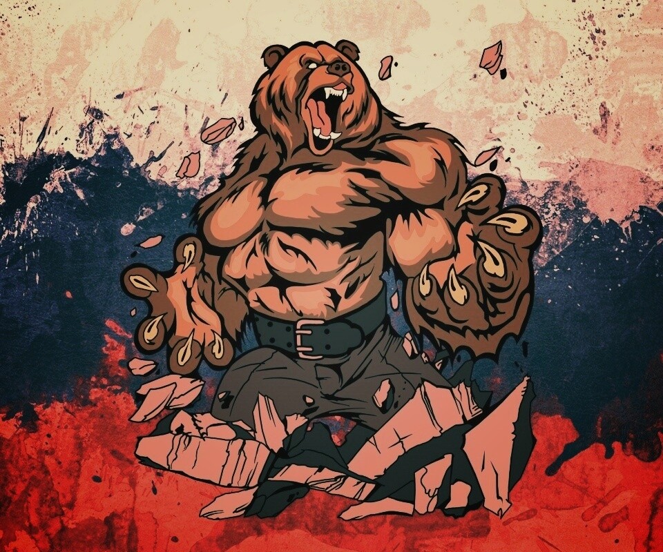Русский патриотический медведь обои