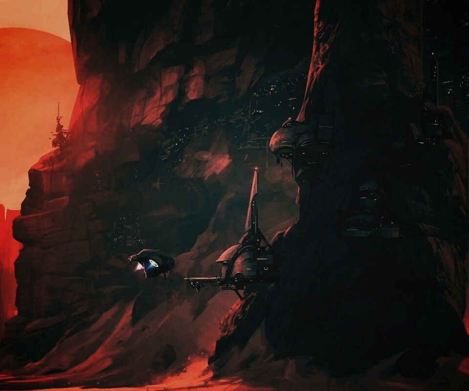 Красные горы обои