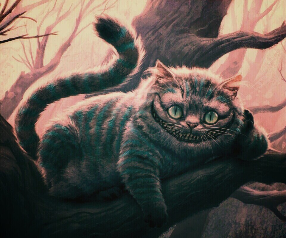 Чеширский кот обои