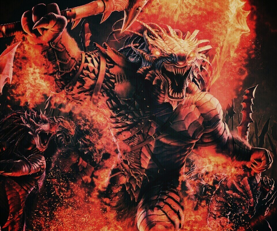 Dragonborn Barbarian обои