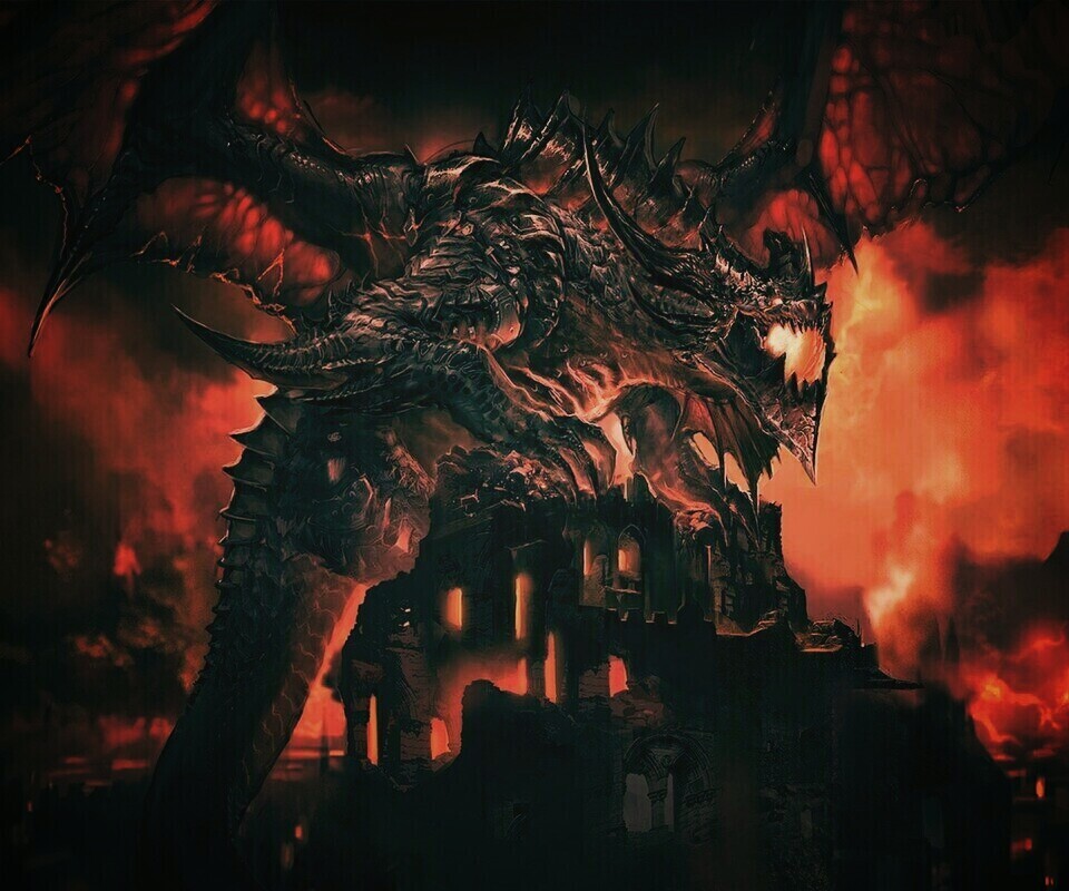 Огромный дракон обои