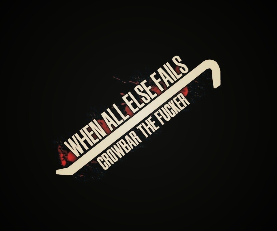 Когда всё пало, лом решает! обои