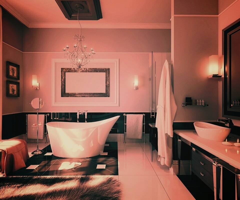 Современная ванна обои