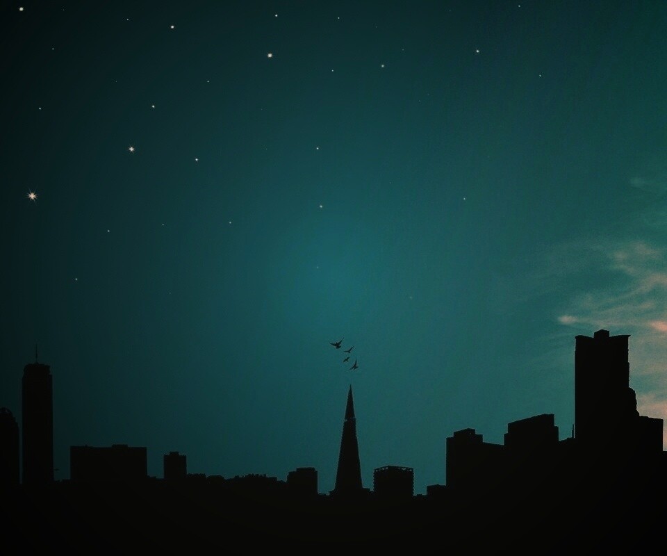 Ночной город обои