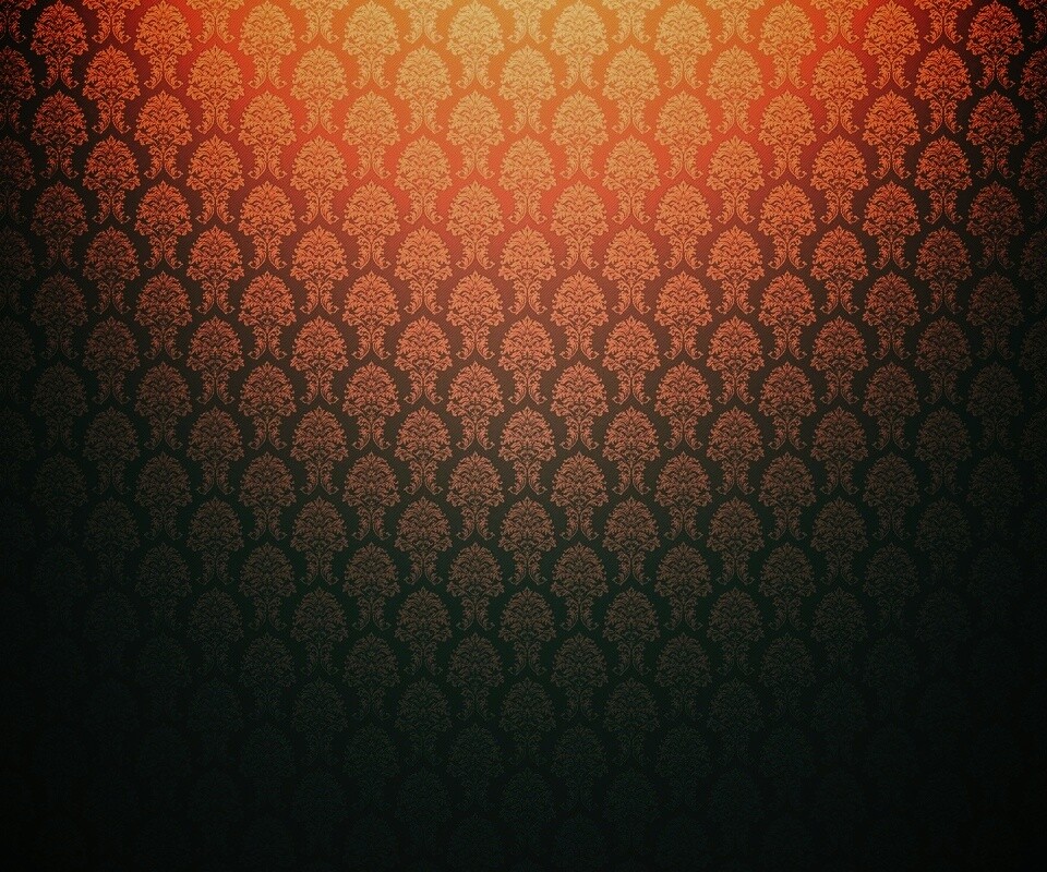 Оранжевые узоры обои