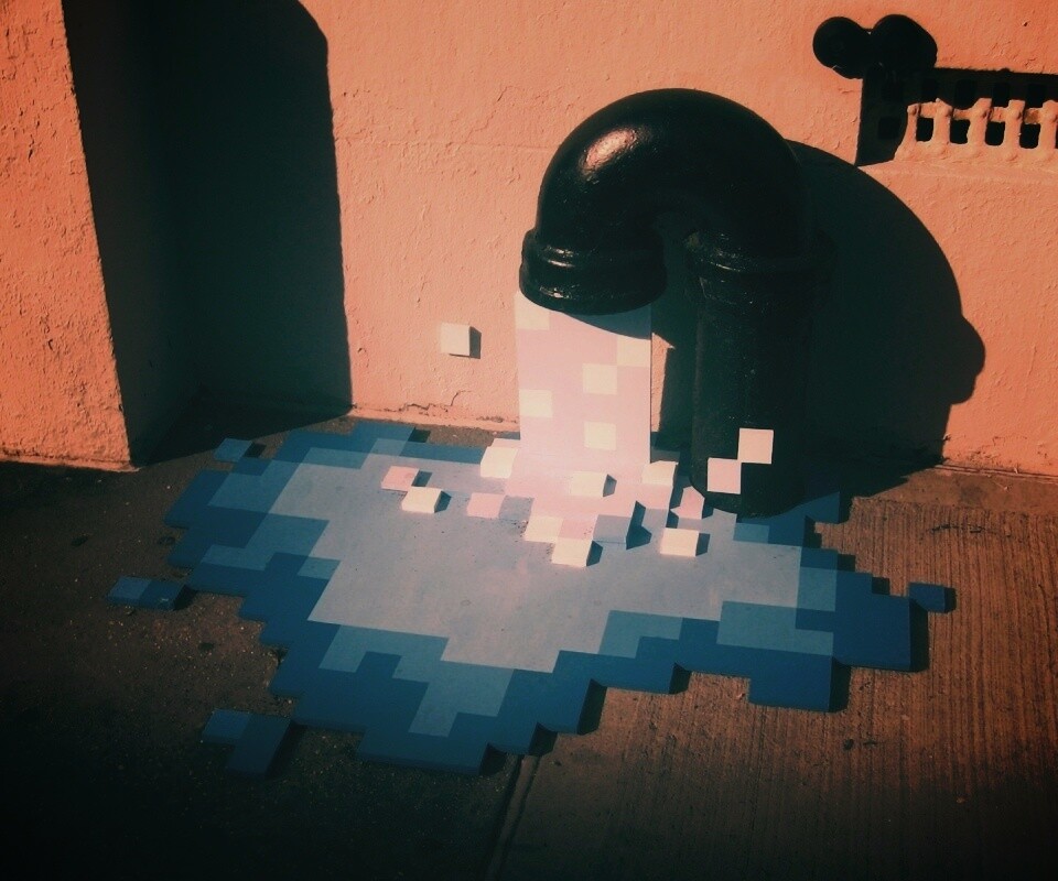 Пиксельный поток обои